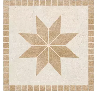 Brown star tile bathroom wall decal - TenStickers