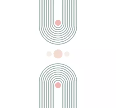 Abstract minimalist bathroom wall decal - TenStickers