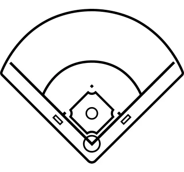 Baseball field wall decor - TenStickers