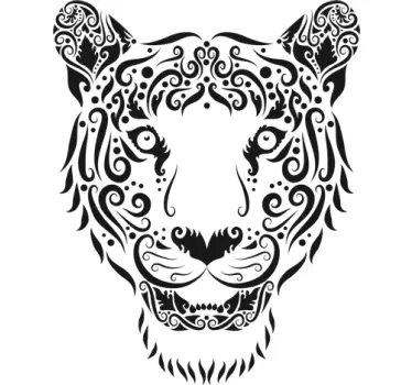 Abstract Tiger Decal - TenStickers