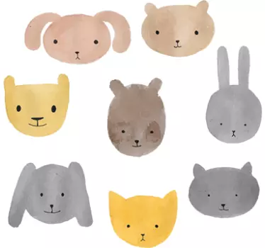 Animal Cubs Wall Sticker - TenStickers