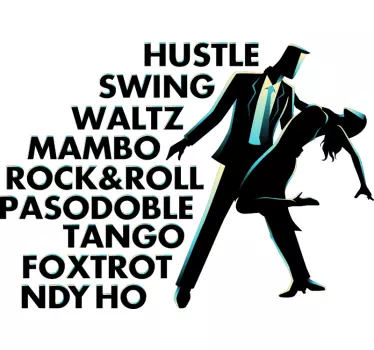 ballroom dancing concepts dance decal - TenStickers