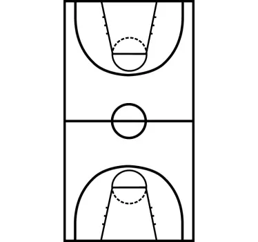 Basketball Court Sticker - TenStickers