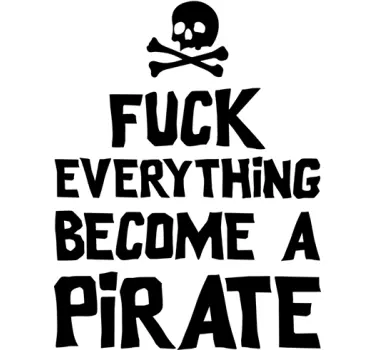 Become A Pirate Wall Sticker - TenStickers