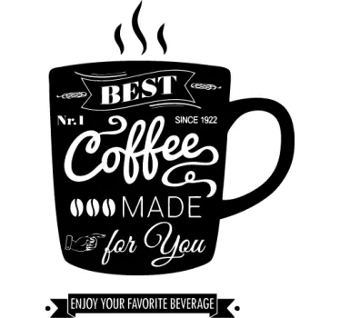 Best Coffee Wall Sticker - TenStickers