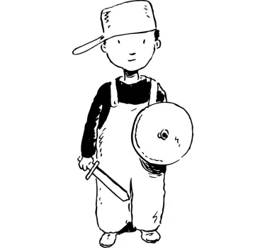 Boy Dressed as Knight Sticker - TenStickers