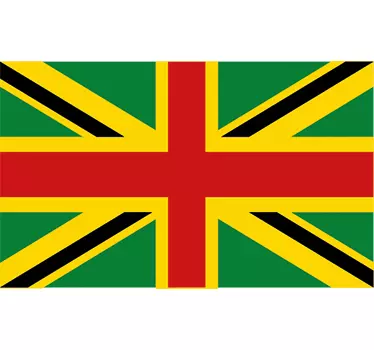 British And Jamaican Flag Wall Sticker - TenStickers