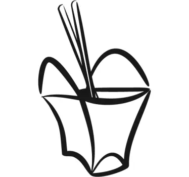 Chinese Takeaway Box Wall Sticker - TenStickers