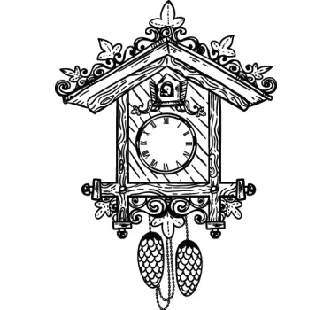 Clock with Roman numerals sticker clock - TenStickers