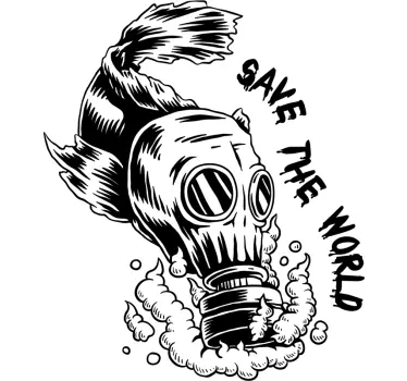 Contamination of water Drawing Sticker - TenStickers