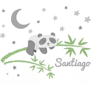 Custom Panda Illustration Wall Decal - TenStickers