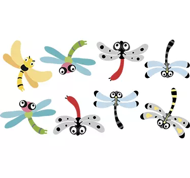 Dragonflies insect wall sticker - TenStickers