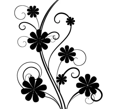 Eight-Petalled Flowers Decal - TenStickers