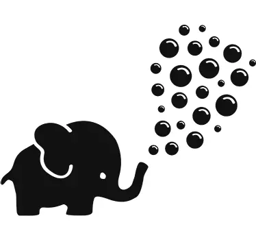 Elephant Blowing Bubbles Wall Sticker - TenStickers