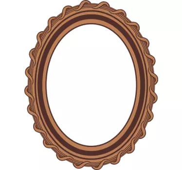 Elliptical Deco Frame Sticker - TenStickers