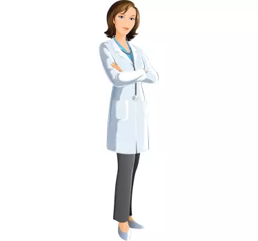 Female Doctor GP Wall Sticker - TenStickers