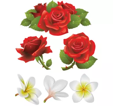 Flower Decal Collection - TenStickers