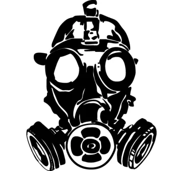 Gas Mask Sticker - TenStickers