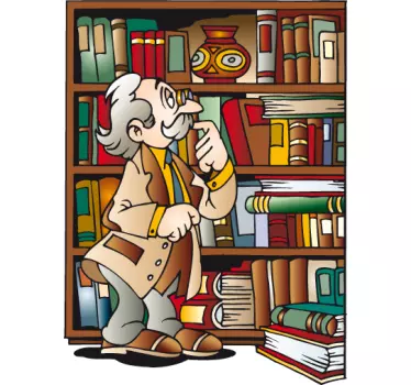 Grandad's Library Children's Sticker - TenStickers
