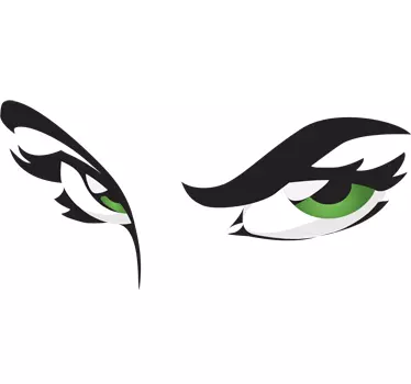 Green Eyes Decorative Sticker - TenStickers