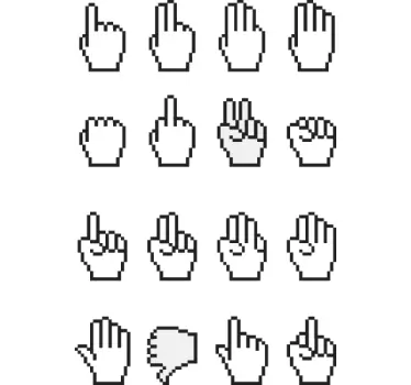 Hand Cursor Decal Collection - TenStickers