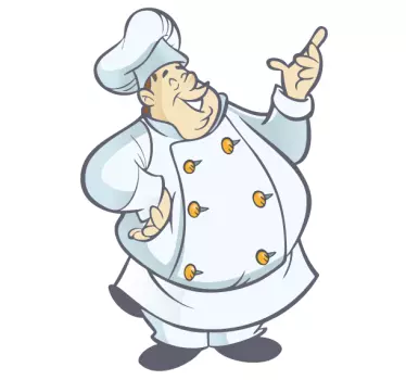 Happy Chef Kitchen Sticker - TenStickers