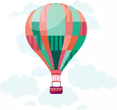 Hot Air Balloon Wall Sticker - TenStickers