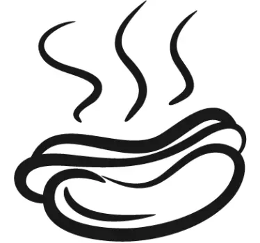 Hotdog Outline Decal - TenStickers
