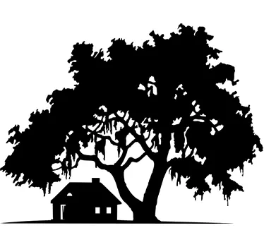 House Under A Tree Wall Sticker - TenStickers