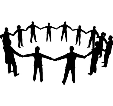 Human Circle Wall Sticker - TenStickers