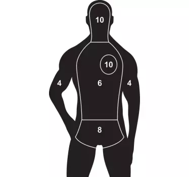 Human Silhouette Target Wall Sticker - TenStickers