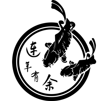 Japanese Fishes Home Wall Sticker - TenStickers