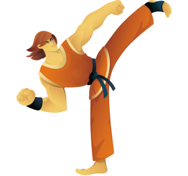 Karate Warrior Sticker - TenStickers