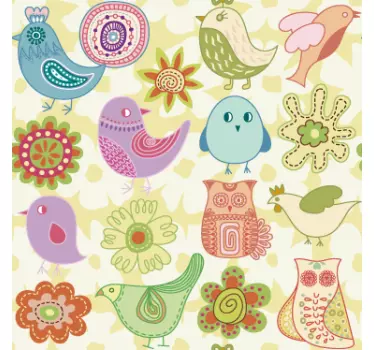 Kids Birds Vinyl Sheet - TenStickers
