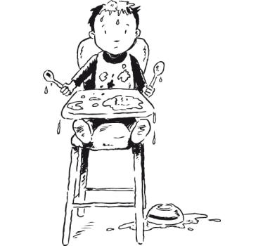 Kids Boy Highchair Wall Sticker - TenStickers