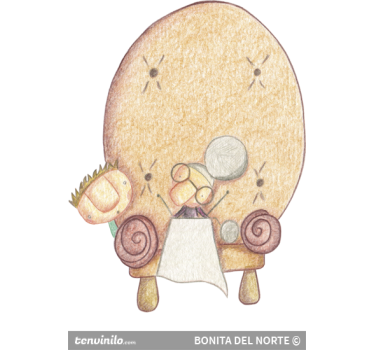 Knitting Grandmother Sticker - TenStickers
