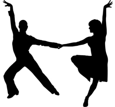 Latin Dance Silhouette Sticker - TenStickers