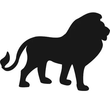 Lion Silhouette Blackboard Sticker - TenStickers
