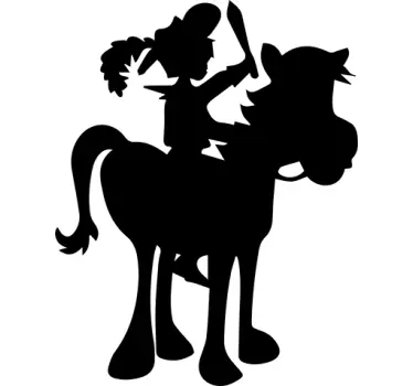 Little Knight Silhouette Sticker - TenStickers
