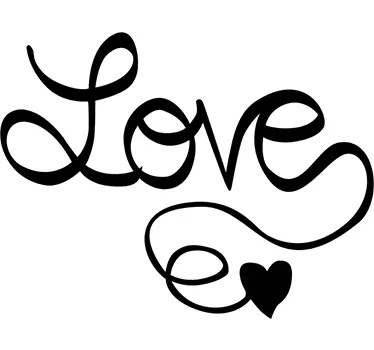 Love in Calligraphy Sticker - TenStickers