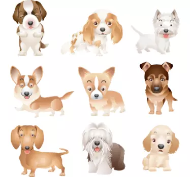 Miniature Puppies Sticker - TenStickers