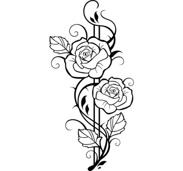 Modern Roses Decal - TenStickers