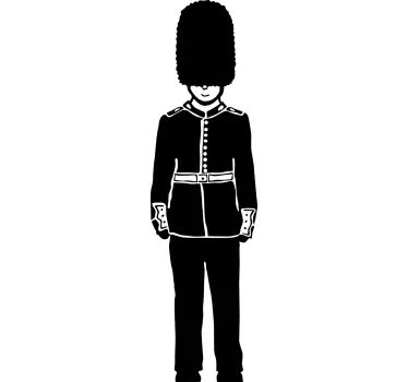 Mono-Colour Queen's Guard Wall Sticker - TenStickers
