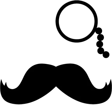 Moustache & Monocle Toilet Sticker - TenStickers