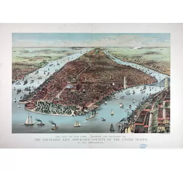 New York Vintage Sticker - TenStickers