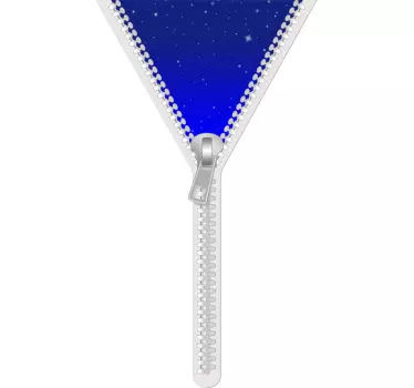 Night Time Zipper Sticker - TenStickers