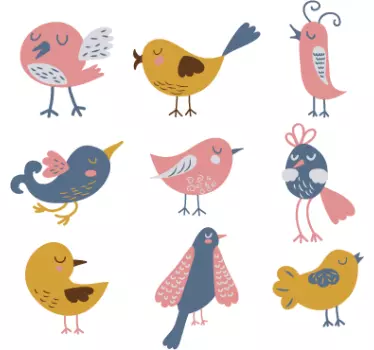 Nine Birds Sticker Collection - TenStickers