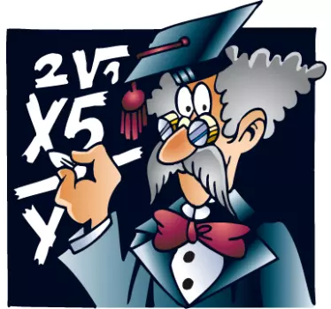 Old Maths Teacher Sticker - TenStickers
