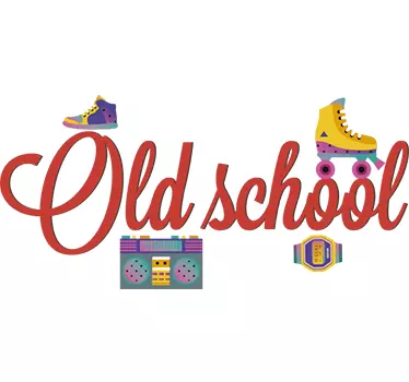 Old School 80s Vintage Wall Sticker - TenStickers