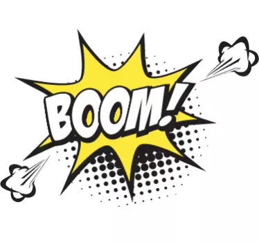 Onomatopoeia pop cartoon wall sticker - TenStickers